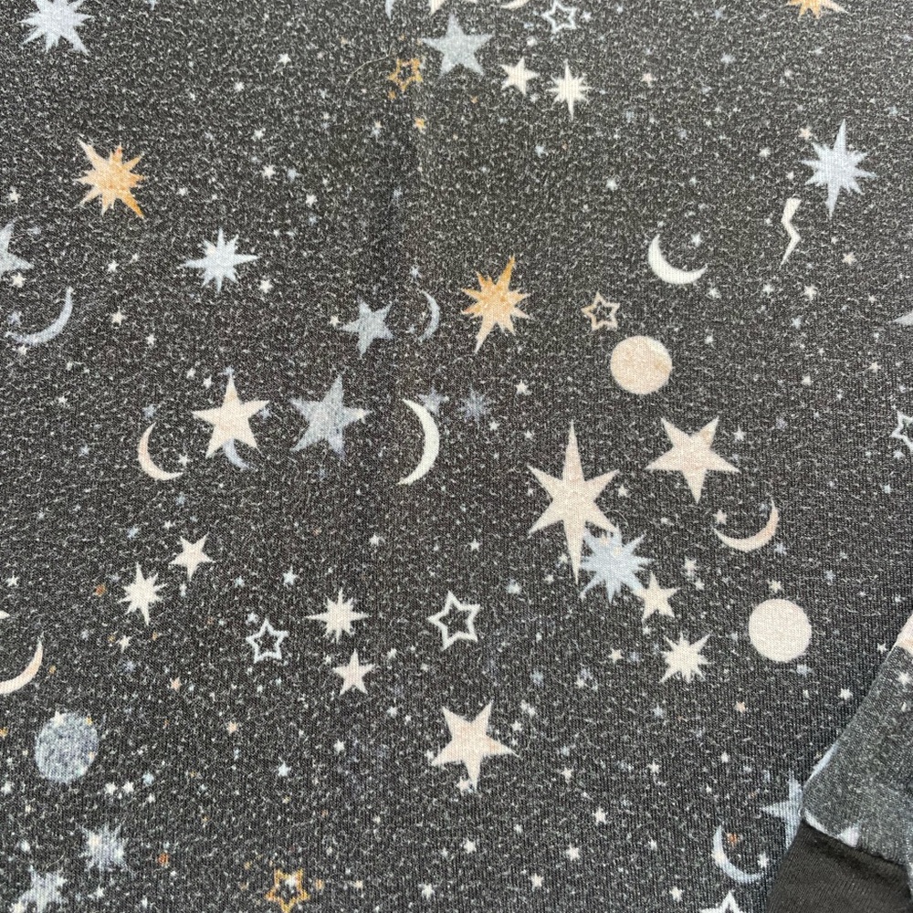 Little Sleepies Counting Stars Bamboo Black Two Piece Long Sleeve Pajama Set - Picture 3 of 5